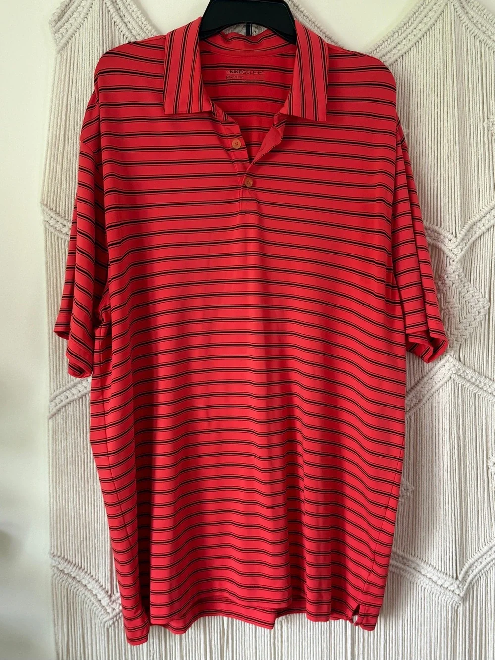 Nike Golf Striped Polo Dry Fit Shirt XL